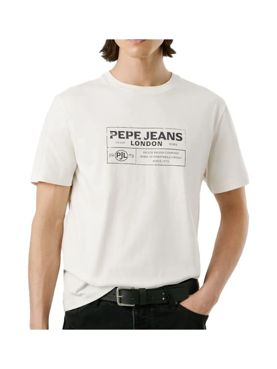 T-Shirt Blanc Homme Pepe jeans Tharky 2
