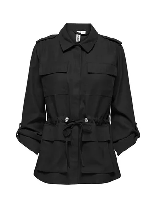Veste Noir Femme Only 3/4 Cargo Jacket 1