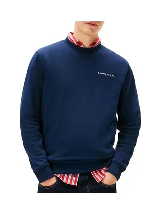 Sweat Marine Foncé Homme Tommy Hilfiger Linear Crew 1