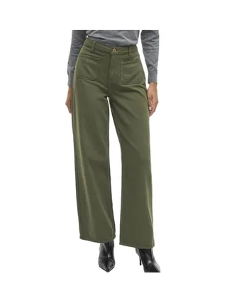 Jean Large Vert Femme Vila Vicazo Wide 1