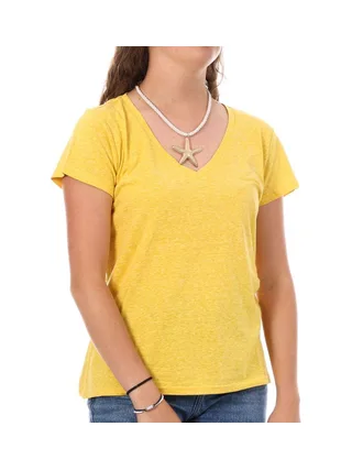 T-shirt Jaune Femme Teddy Smith Narcy 1