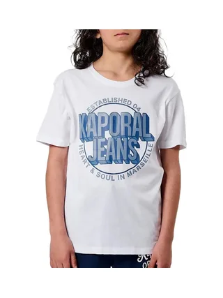 T-Shirt Blanc/Bleu Garçon Kaporal Otler 1