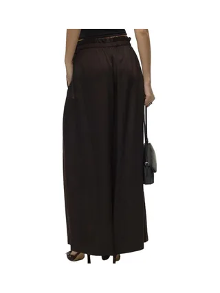 Pantalon fluide Marron Satiné Femme Vero Moda Charm 2
