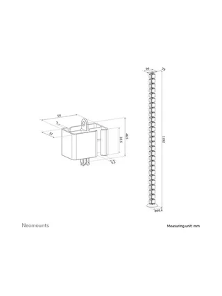 Neomounts Cable Spine Organizer for sit/ 12