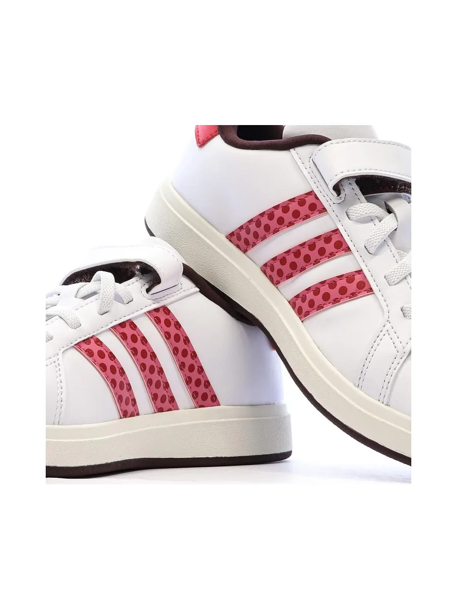 Baskets Blanches/Rouges Fille Adidas Grand Court Minnie 7
