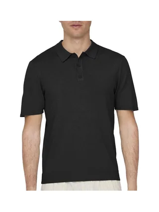 Polo Noir Homme Only & Sons Skyler 1