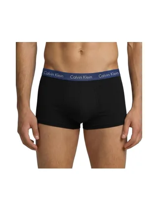 x5 Boxers Noir/Bleu Homme Calvin Klein Jeans Low Rise 2