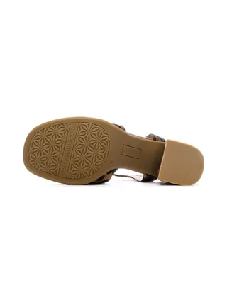 Sandales Marron/Noir Femme Carmela Leopardo 5