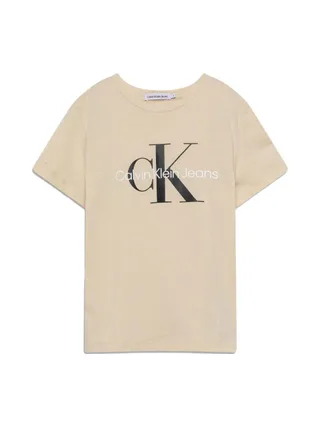 T-shirt Beige Garçon Calvin Klein Jeans Monogram 1