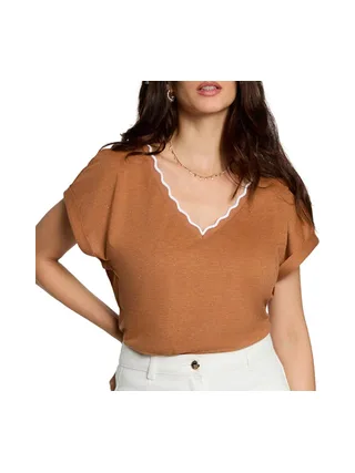 T-Shirt Orange Femme Morgan Fantaisie 1