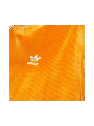 T-shirt en Velours Orange Femme Adidas H37840 3