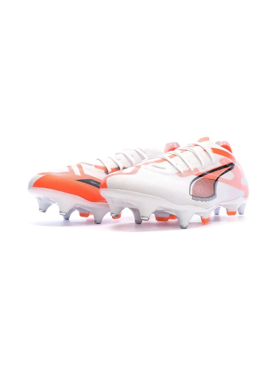 Chaussures de football Blanches/Oranges Homme Puma Ultra 5 Matchs 7