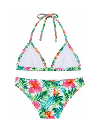 Maillot de bain Blanc/Vert/Rose Fille Lagon Bleu Trones 2