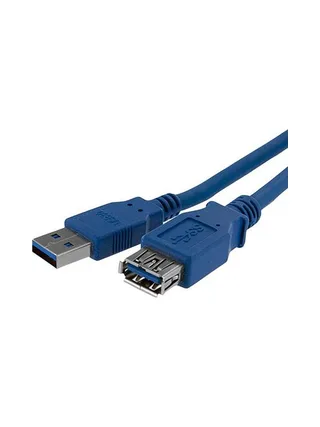 1m Blue USB 3.0 Extension Cable M/F 1