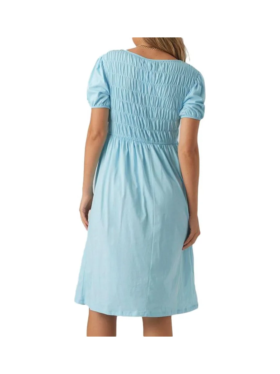 Robe de Grossesse Bleu Femme Mamalicious Pannie 2