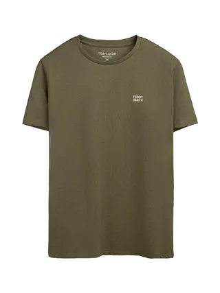 T-shirt Kaki Homme Teddy Smith Total 1 1