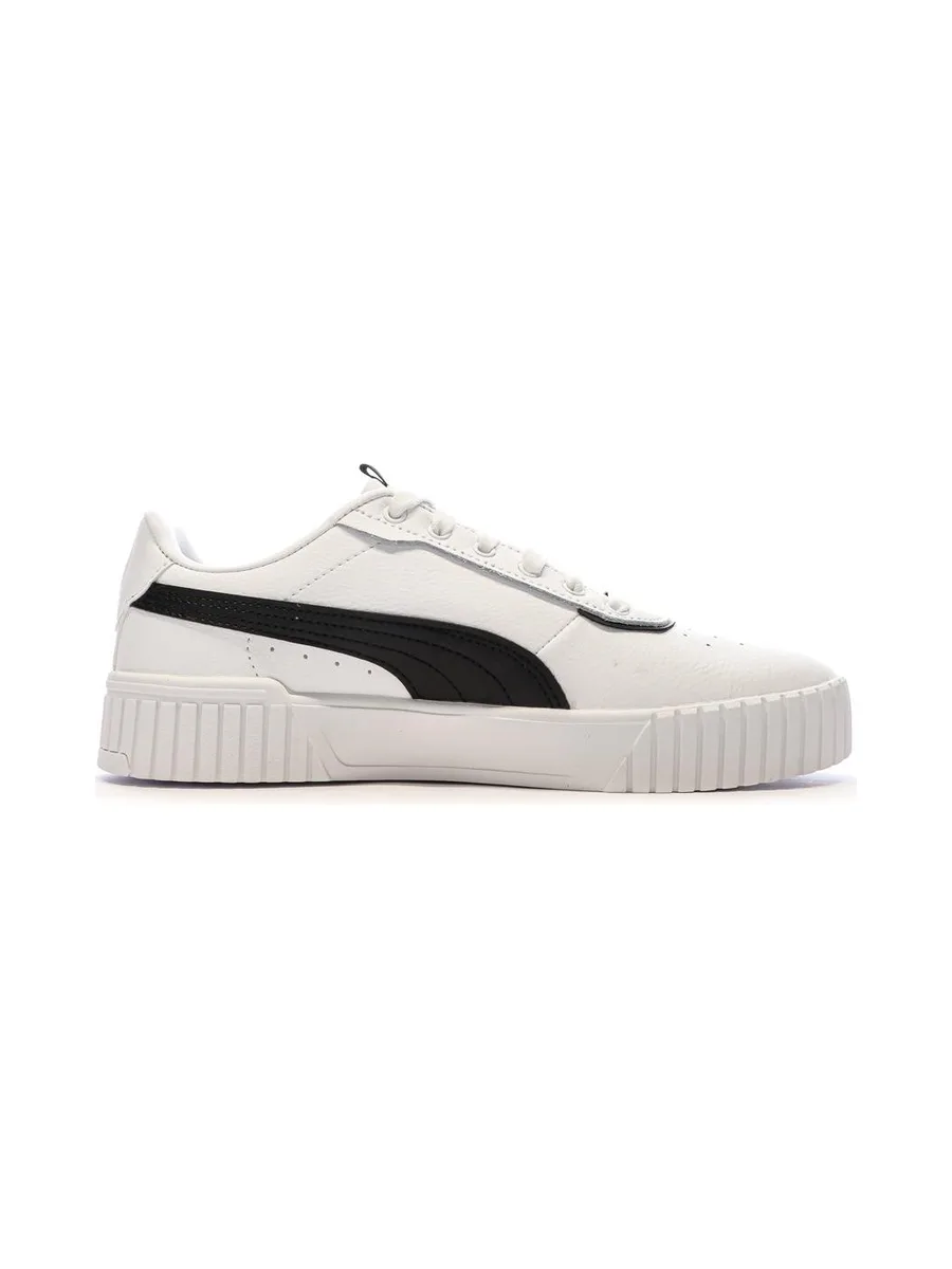 Baskets Blanches/Noires Femme Puma Carina 2.0 3
