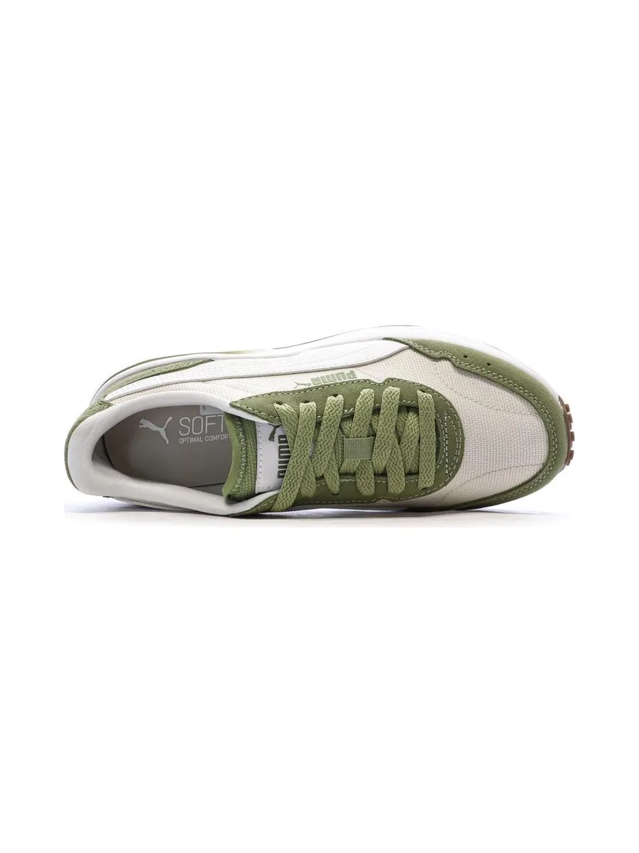 Baskets Blanc/Kaki Femme Puma R78 Glance 5