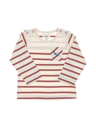 T-shirt Rose à Rayures Fille EOM Elorisa 1