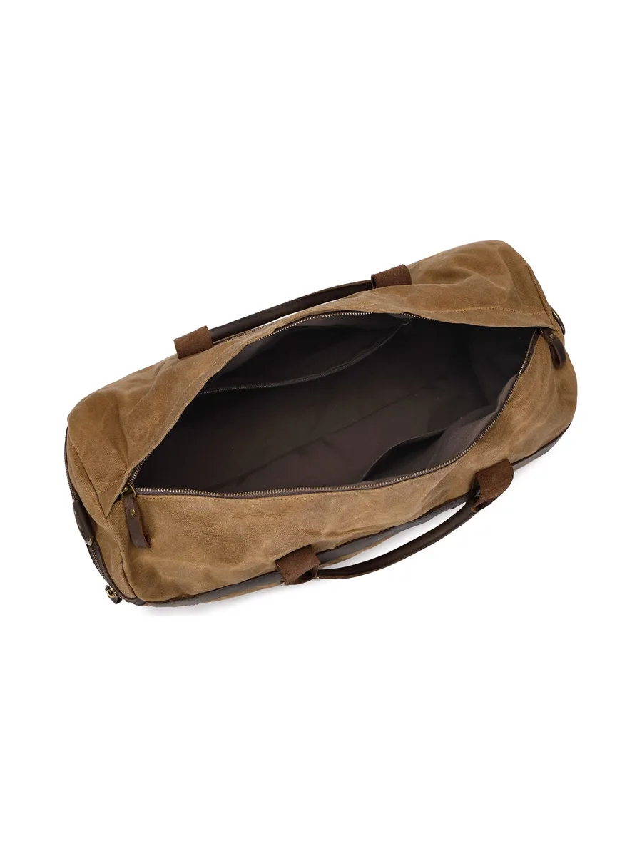 VLAD - Sac de voyage en cuir véritable et toile enduite - Bleu 47