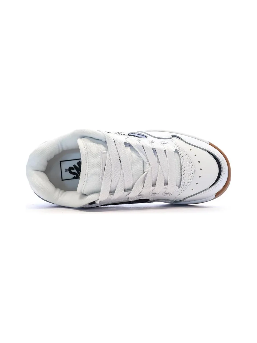 Baskets Blanc/Noir Homme Vans Old Skool Canvas Block B 5