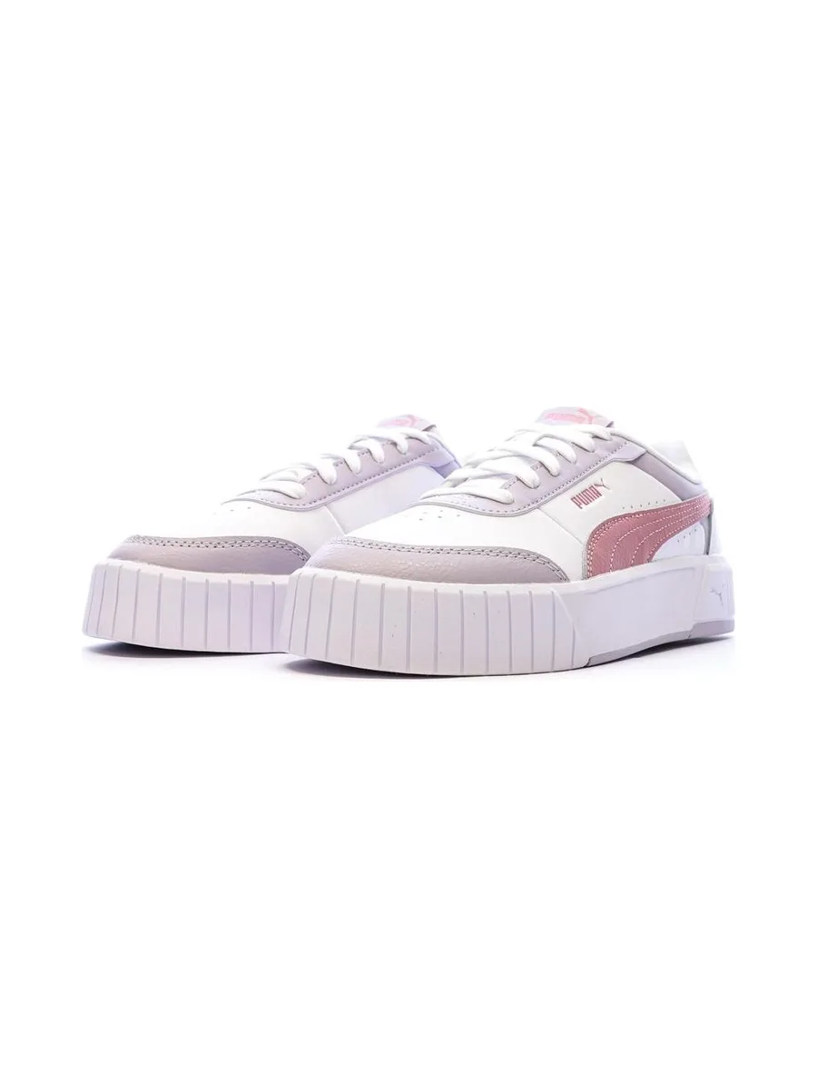 Baskets Blanches/Roses Fille Puma Carina Mia 6