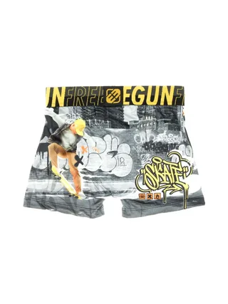 Boxer Gris/Jaune Garçon Freegun Skate 2