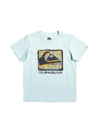 T-shirt Turquoise Garçon Quiksilver Boxedlogo K Tees 1