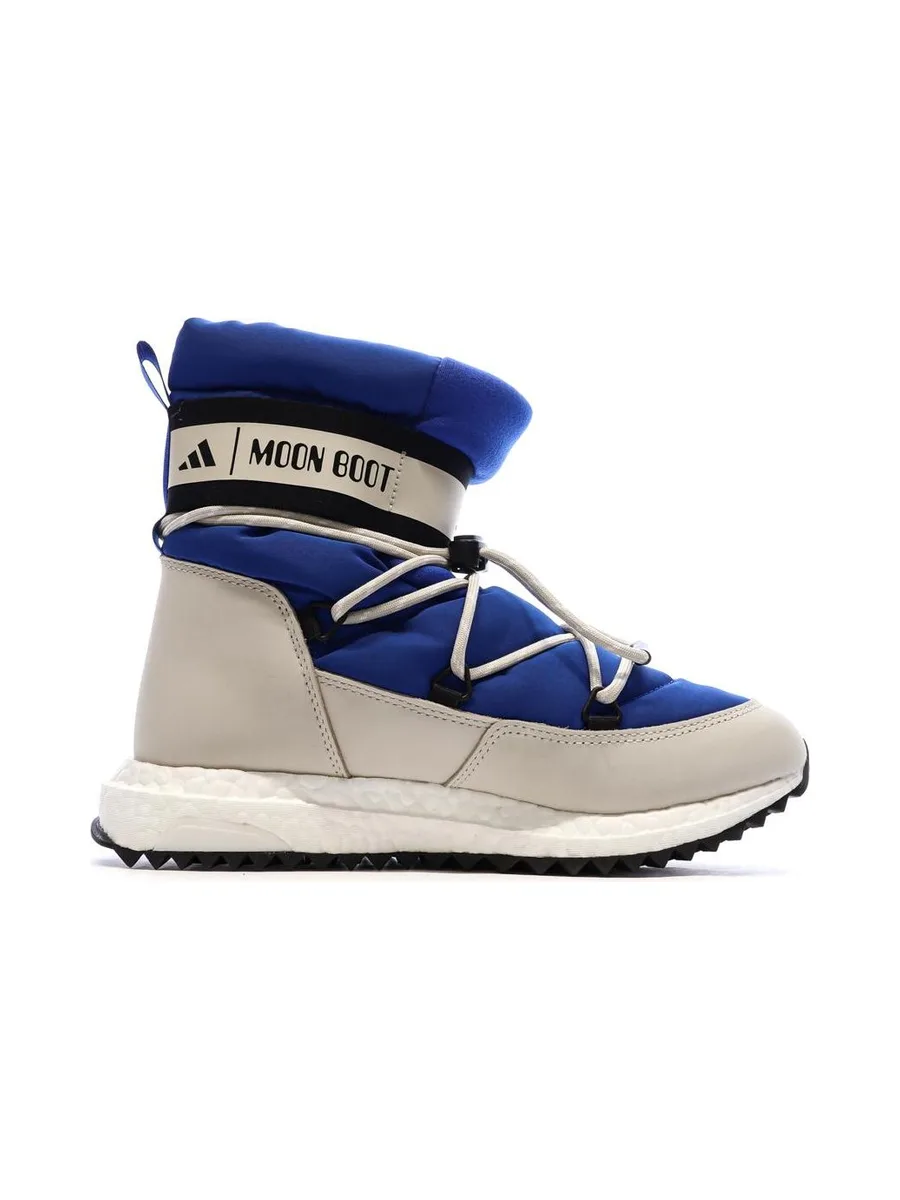 Moon Boot Bleu/Blanc/Noir Garçon Adidas High 2