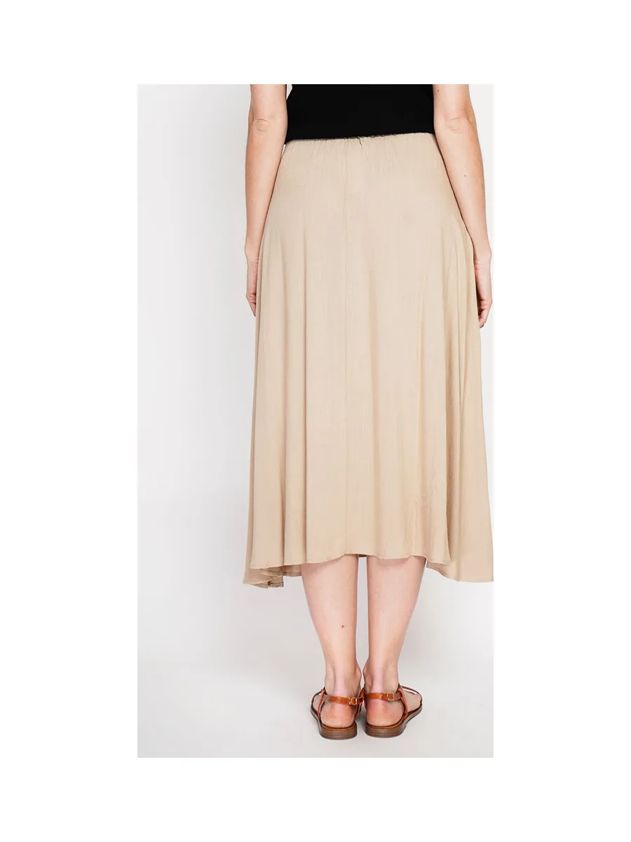 Jupe longue taille élastiquée poches latérale 6