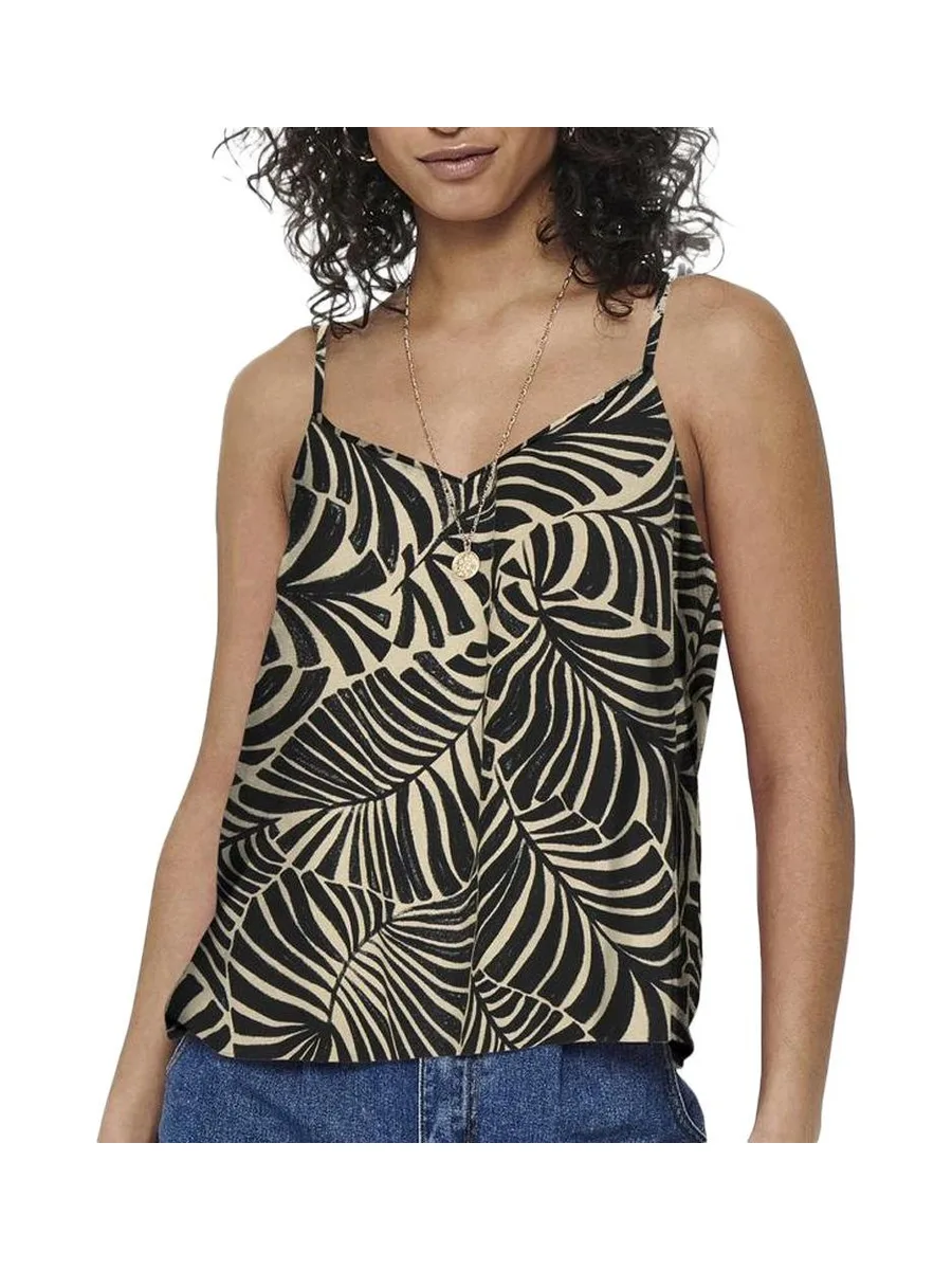 Débardeur Beige/Noir à Motifs Femme Only Nova Life Paris 2