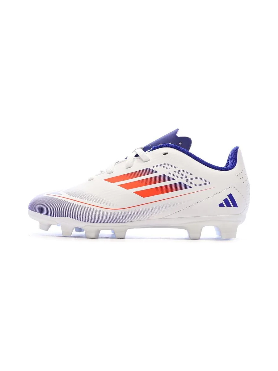 Chaussures de football Blanches/Bleu Garçon Adidas F50 Club Fxg 2