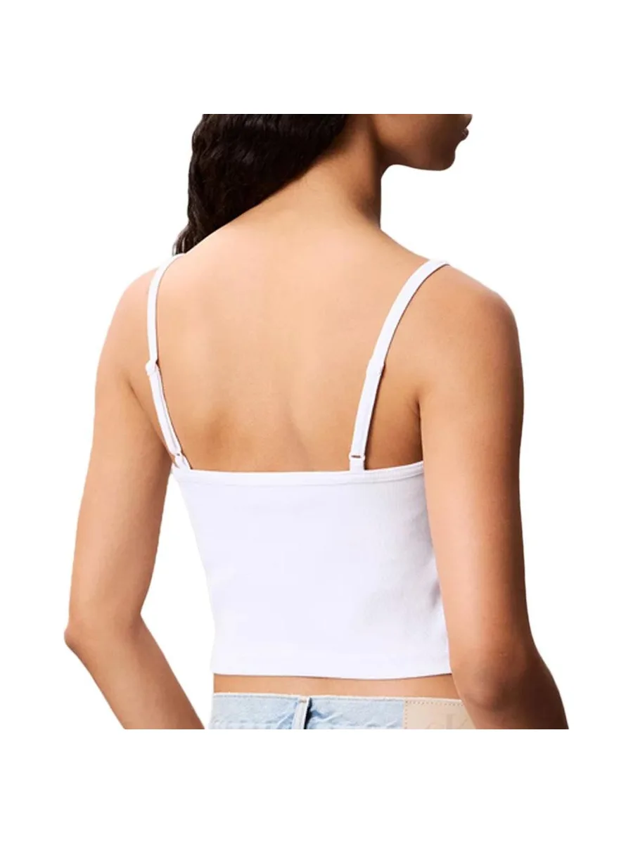 Débardeur Blanc Femme Calvin Klein Jeans A- Woven 3