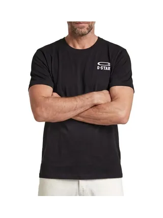 T-shirt Noir Homme G-Star Raw Chestes 1