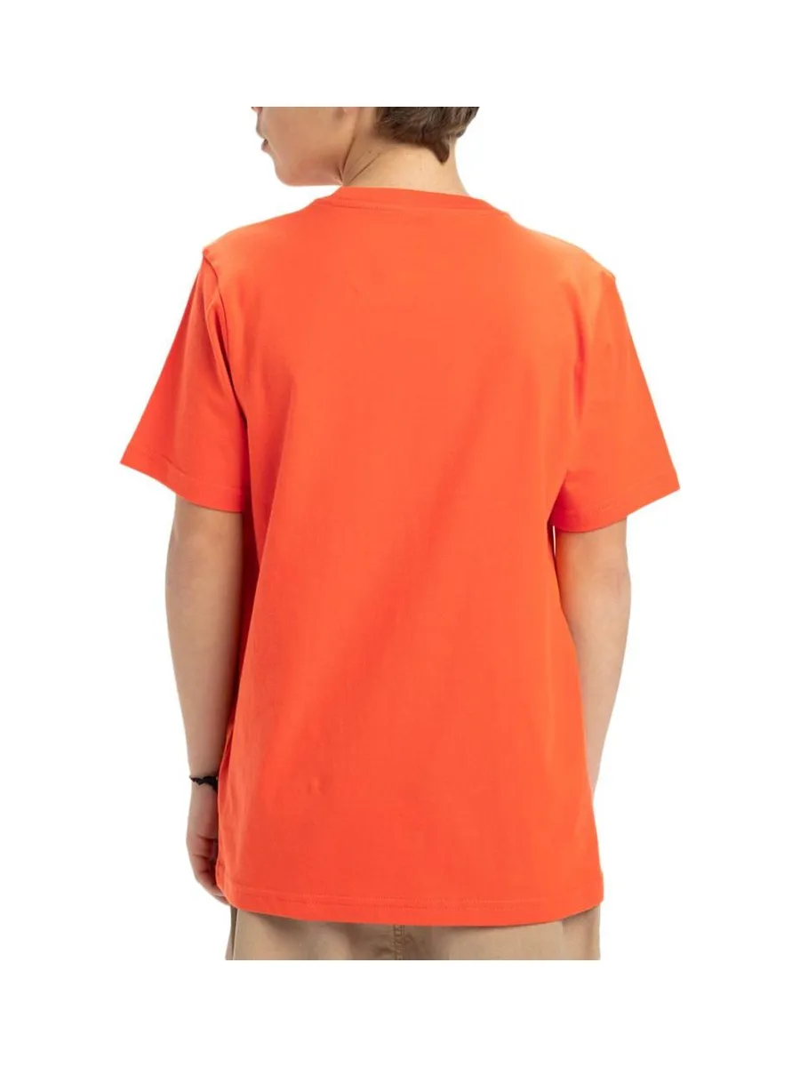 T-Shirt Orange Garçon Quiksilver Skull Feast 2