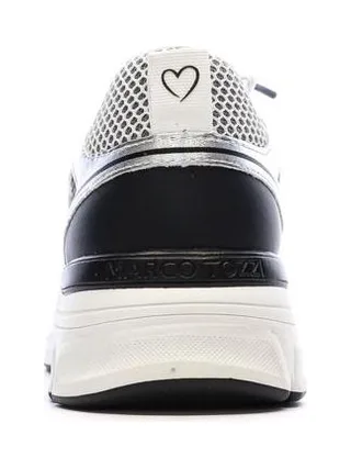 Baskets Blanches/Grises/Noires Femme Marco Tozzi Comb 3