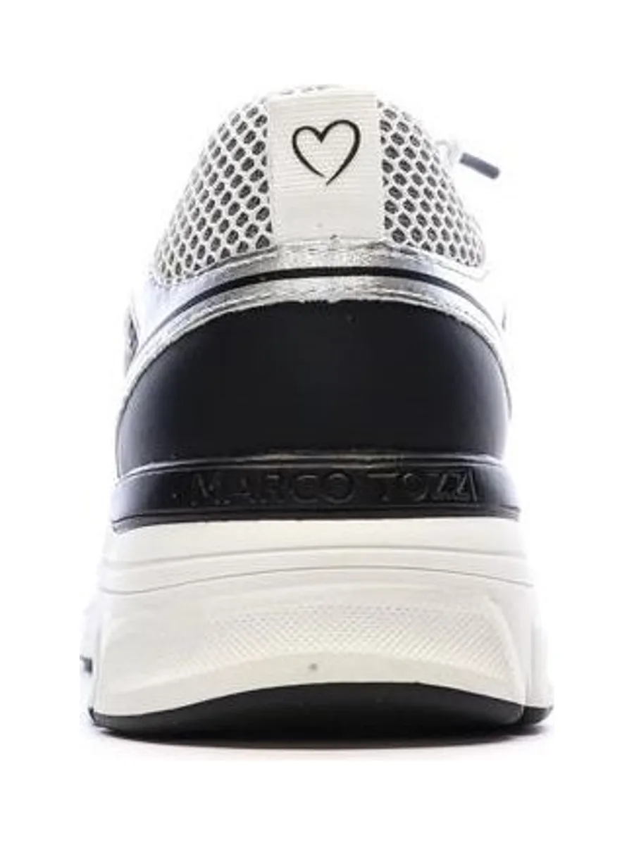 Baskets Blanches/Grises/Noires Femme Marco Tozzi Comb 4