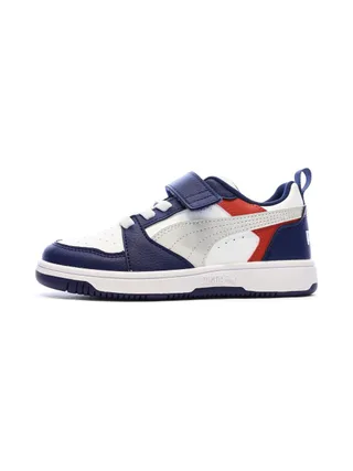 Baskets Bleu/Blanc/Rouge Garçon Puma Rebound 1