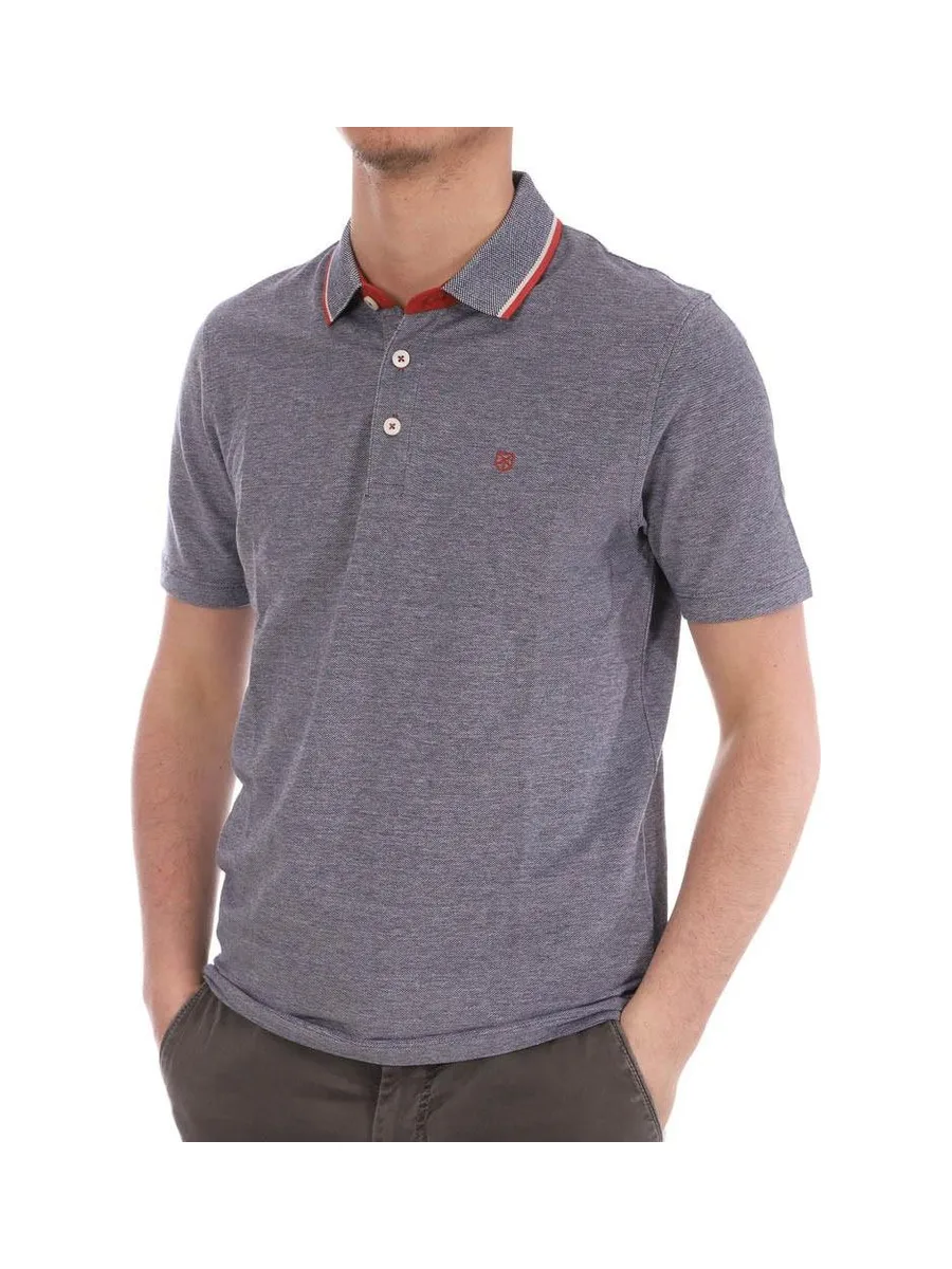 Polo Gris/Orange Homme Jack&Jones Paulos Play 1