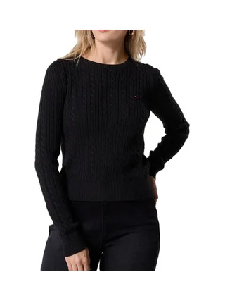 Pull Noir Femme Tommy Hilfiger Tjw Cable Essential 1