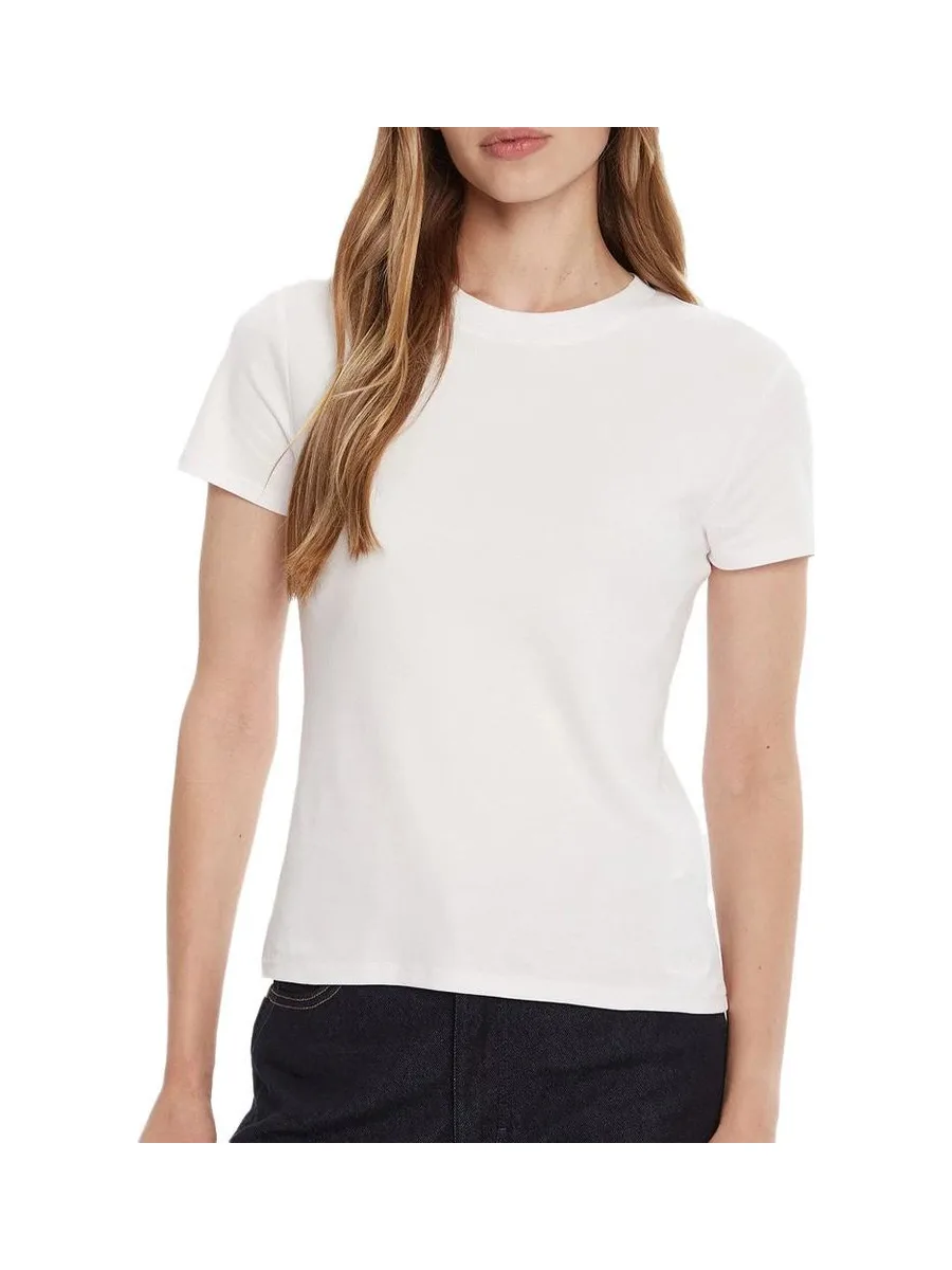 T-Shirt Blanc Femme Calvin Klein Jeans Supima 2