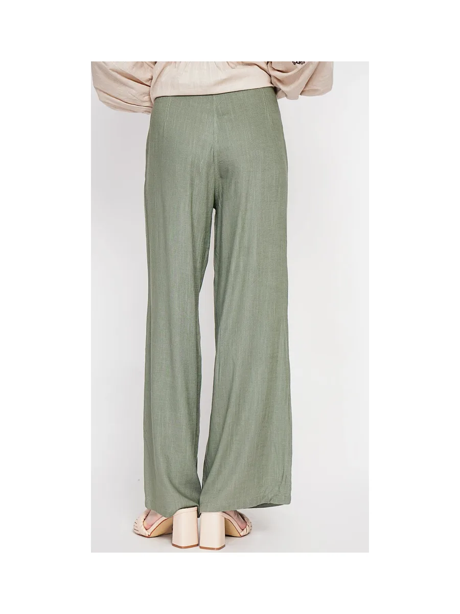 Pantalon ample Taille élastique à l'arrière avec poche plaquée 17