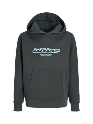 Sweat à Capuche Gris Garçon Jack & Jones Newton Branding 1