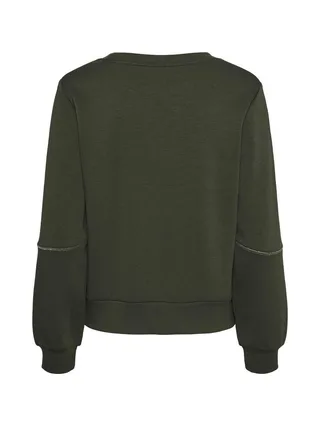Sweat Kaki Femme Pieces Niva 2