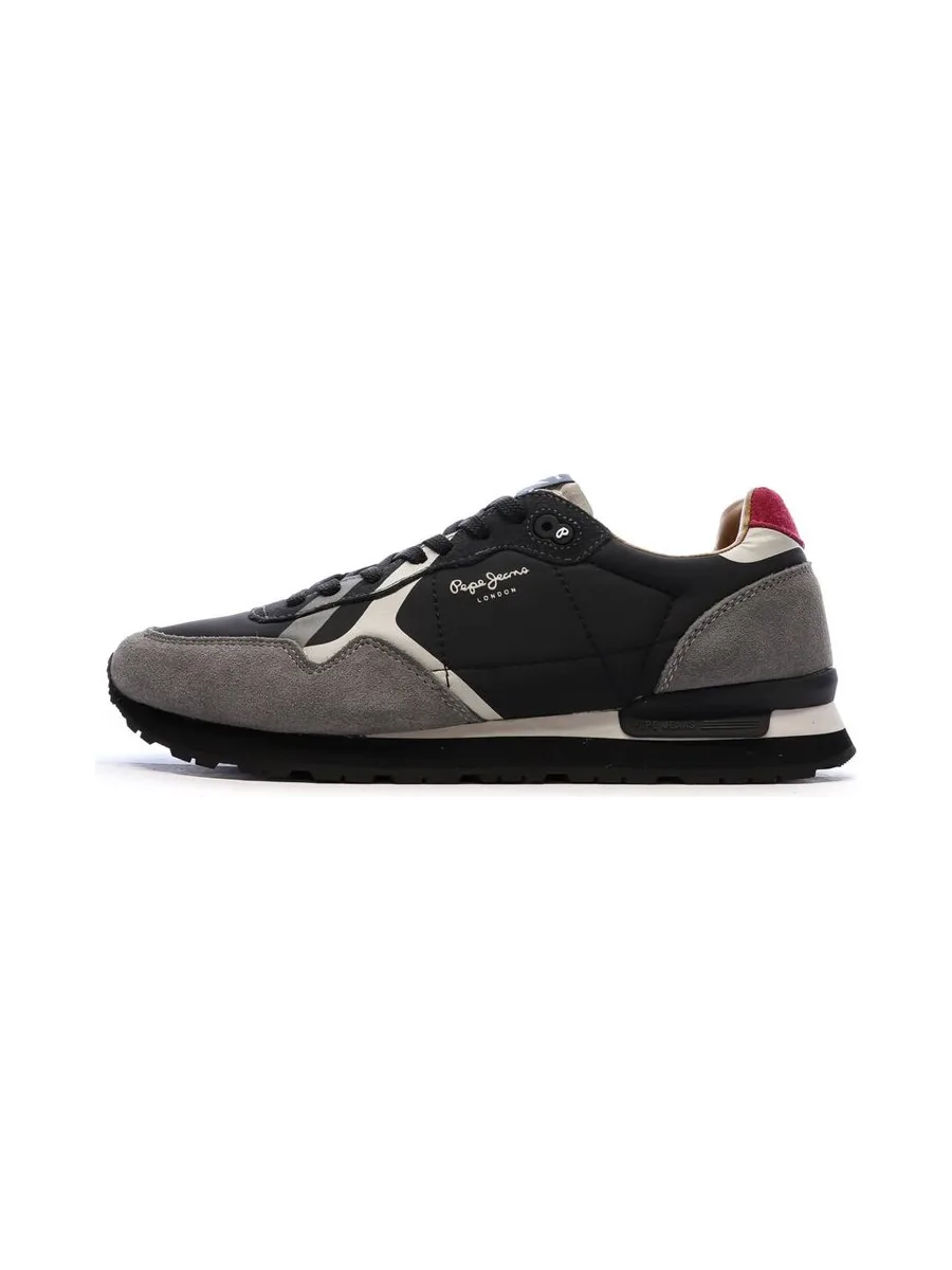 Baskets Noires/Grises Homme Pepe jeans Brit Prints 1