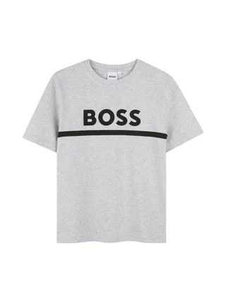 T-Shirt Gris Garçon Hugo Boss J52726 1