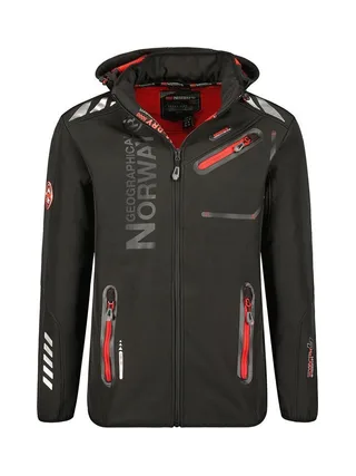 Parka Softshell Noir/Orange Homme Geographical Norway GN-ROYAUTE 1