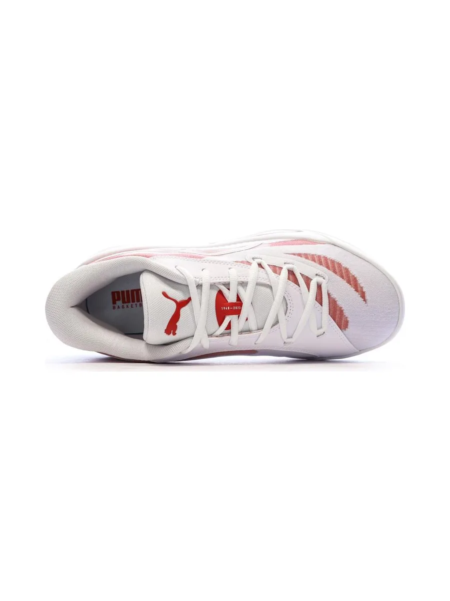 Chaussures de Basketball Blanches/Roses Homme Puma All-pro Nitro 5