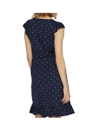 Robe Marine/Pois à volants Femme Vila Mooney 2