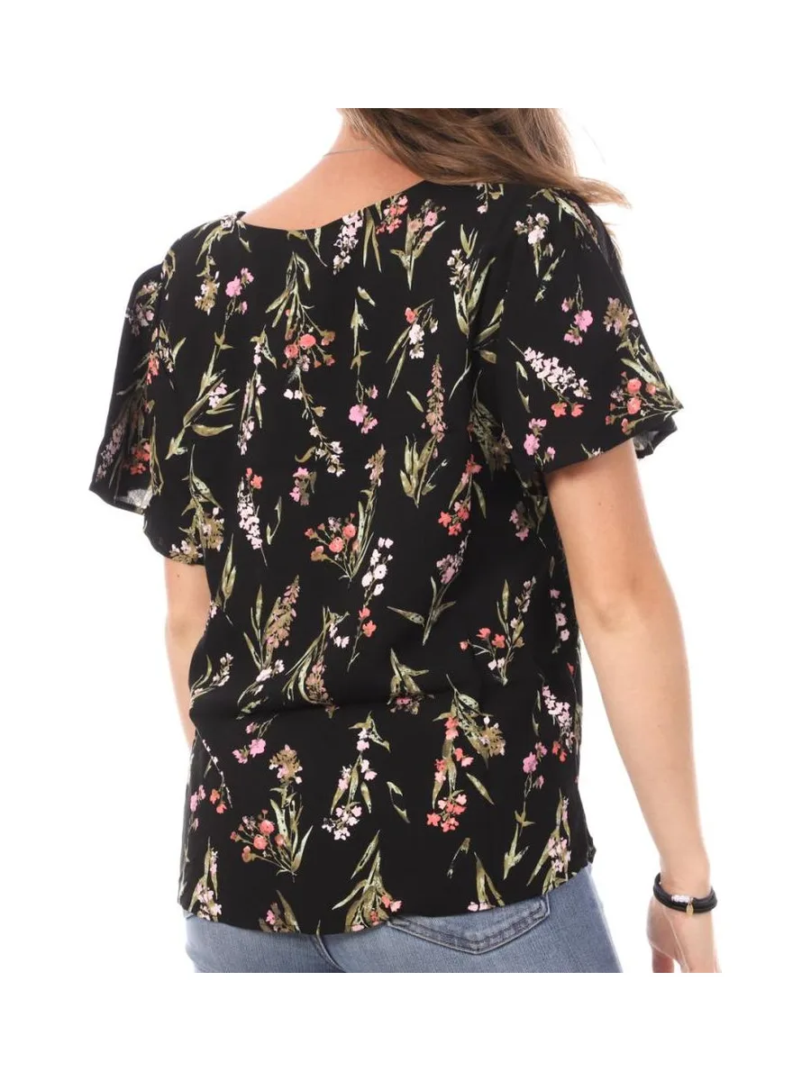 Top Imprimé Noir/Rose Femme Vero Moda Swf 3